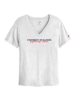 Image of ILLINOIS INTRA BOYFRIEND V-NECK T-SHIRT -  heathercanvas